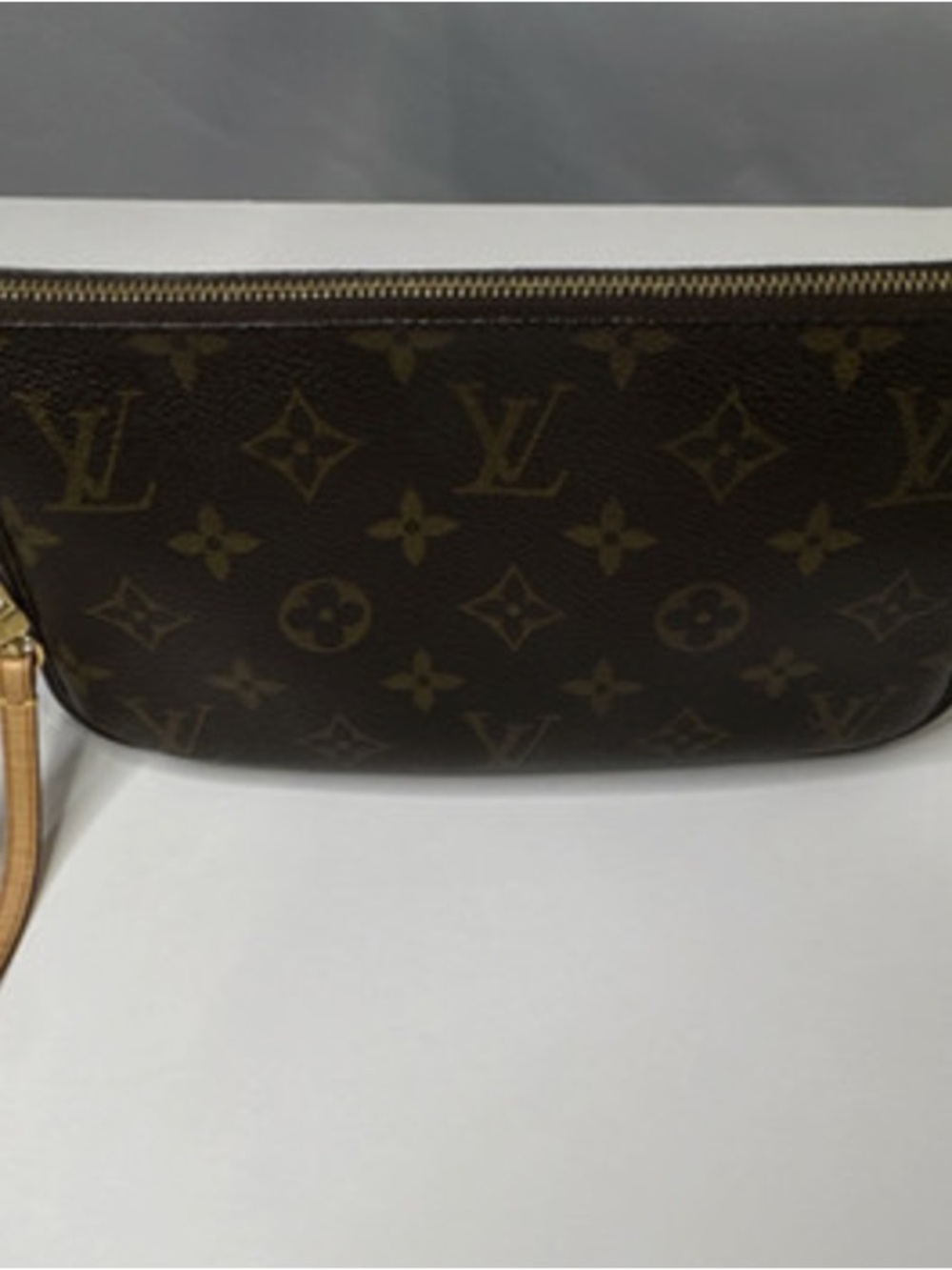 Louis Vuitton Monogram Pouch in Dark Brown and Tan